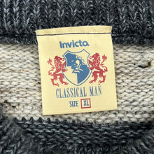 Load image into Gallery viewer, Vintage 90's INVICTA Grandad Striped Patterned Acrylic Knit Sweater Jumper