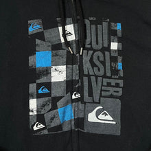 Load image into Gallery viewer, QUIKSILVER Surfer Skate Logo Spellout Graphic Fleece Lined Zip Hoodie