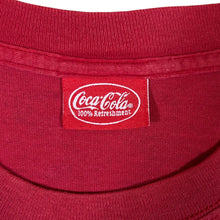 Load image into Gallery viewer, Vintage COCA COLA Embroidered Logo Spellout Distressed Faded Red T-Shirt