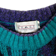 Load image into Gallery viewer, Vintage 90's Exact Abstract Patterned Pure New Wool Made In UK Knit Jumper