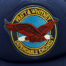 Load image into Gallery viewer, Vintage 90's PRATT & WHITNEY "Dependable Engines" Eagle Patch Souvenir Logo Mesh Trucker Baseball Cap