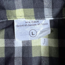 Load image into Gallery viewer, Vintage Green Black Lumberjack Plaid Check Long Sleeve Cotton Blend Flannel Shirt
