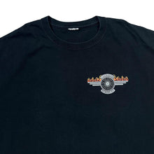 Load image into Gallery viewer, Early 00's THE KICKSTAND "Burgin, KY" Bikes, Blues and Bar-B-Que Souvenir Biker Graphic T-Shirt