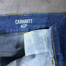Load image into Gallery viewer, Carhartt "Rebel Pant" Classic Blue Denim Slim Tapered Fit Jeans