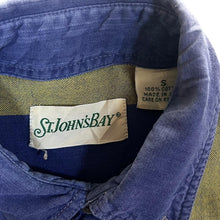 Load image into Gallery viewer, Vintage 90's St. John's Bay Colour Block Striped Long Sleeve Button-Up Cotton Shirt