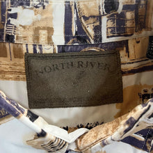 Load image into Gallery viewer, Vintage North River Car Patterned Cotton Short Sleeve Button-Up Shirt