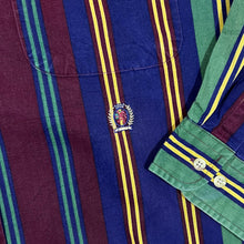 Load image into Gallery viewer, Vintage TOMMY HILFIGER Multi Striped Mini Crest Logo Long Sleeve Button-Up Shirt