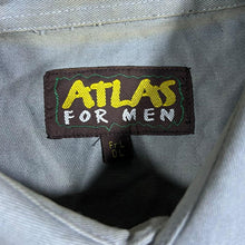 Load image into Gallery viewer, Early 00's Atlas For Men Cowboy Western Grey Cotton Long Sleeve Shirt