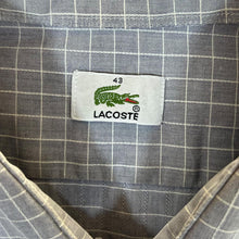 Load image into Gallery viewer, Vintage LACOSTE Classic Embroidered Mini Logo Grid Check Long Sleeve Shirt