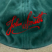 Load image into Gallery viewer, Vintage 90's JOHN SMITH Embroidered Beer Logo Spellout Suede Peak Baseball Cap