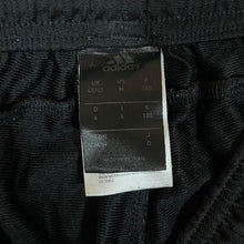 Load image into Gallery viewer, ADIDAS Classic Three Stripe Mini Logo Black Straight Cuff Tracksuit Bottoms