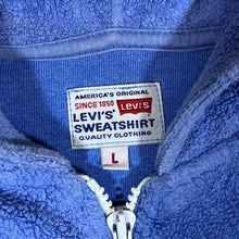 Load image into Gallery viewer, Vintage LEVI'S SWEATSHIRT Mini Logo Blue Towelling Zip Hoodie