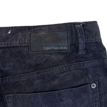 Load image into Gallery viewer, CALVIN KLEIN CK JEANS Charcoal Black Corduroy Cord Straight Leg Trousers