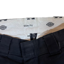 Load image into Gallery viewer, DICKIES "Slim Fit" Classic Black Skater Workwear Trousers
