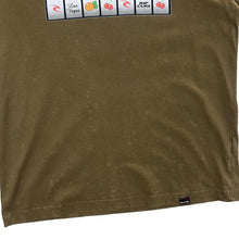 Load image into Gallery viewer, Early 00's RIPCURL Slot Machine Skater Surfer Logo Spellout Graphic Khaki Brown T-Shirt
