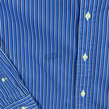 Load image into Gallery viewer, Ralph Lauren Blue White Striped Long Sleeve Button-Up Cotton Shirt