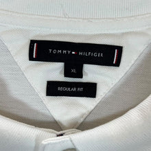 Load image into Gallery viewer, TOMMY HILFIGER "Regular Fit" Embroidered Patch Logo White Short Sleeve Polo Shirt