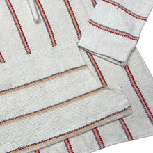 Load image into Gallery viewer, Vintage MOLINA Multi Striped Mexican Baja Surfer Hippy Pullover Hoodie