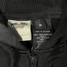Load image into Gallery viewer, Harley Davidson Motorcycles Embroidered Biker Logo Zip Black Hoodie