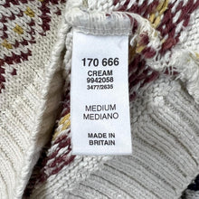 Load image into Gallery viewer, Vintage 90's BHS Grandad Patterned Acrylic Cotton Knit Sweater Jumper