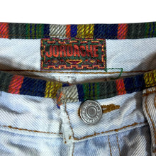Load image into Gallery viewer, Vintage JORDACHE Light Blue Denim Y2K Patterned Trim Mini Skirt