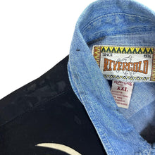 Load image into Gallery viewer, Vintage Rivergold Cowboy Western Blue Denim Popper Long Sleeve Shirt
