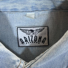 Load image into Gallery viewer, Vintage ARIZONA Leather Panel Cowboy Western Denim Long Sleeve Shirt