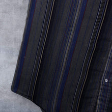 Load image into Gallery viewer, Vintage Plains Western Wear Bigfoot Sasquatch Cowboy Striped Long Sleeve Popper Shirt