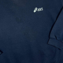 Load image into Gallery viewer, Early 00's ASICS Classic Embroidered Mini Logo Navy Blue Crewneck Sweatshirt
