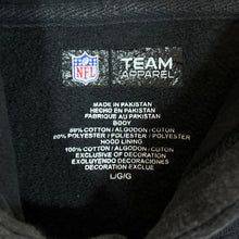 Load image into Gallery viewer, NFL Team Apparel LA RAIDERS Embroidered Football Spellout Black Pullover Hoodie