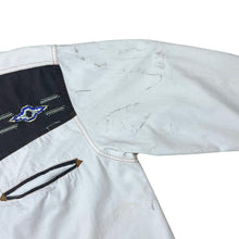Load image into Gallery viewer, Early 00's Atlas For Men Cowboy Western Embroidered Aztec White Cotton Long Sleeve Shirt