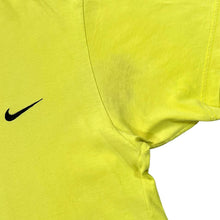Load image into Gallery viewer, Vintage NIKE Black Label Classic Basic Embroidered Mini Swoosh Logo Yellow Cotton T-Shirt