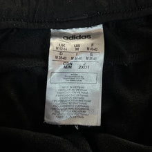 Load image into Gallery viewer, ADIDAS Three Stripe Mini Logo Black Open Leg Tracksuit Bottoms