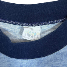 Load image into Gallery viewer, Vintage 90's SURF TRIBE Surfer Patterned Spellout Graphic Blue T-Shirt