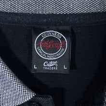 Load image into Gallery viewer, Early 00's Cotton Traders "Guinness" Embroidered Beer Logo Black Grey Polo Shirt