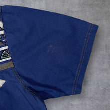 Load image into Gallery viewer, Vintage John Baner Cowboy Western Aztec Patterned Cotton Blue Short Sleeve Shirt