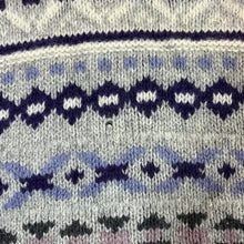 Load image into Gallery viewer, Early 00's RIVER ISLAND Grandad Patterned Pure New Wool High Neck Knit Jumper