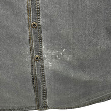 Load image into Gallery viewer, Vintage Western Star Cowboy Western Washed Grey Cotton Short Sleeve Shirt