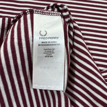 Load image into Gallery viewer, Early 00's FRED PERRY Classic Embroidered Mini Laurel Logo Striped Short Sleeve T-Shirt
