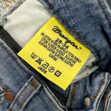 Load image into Gallery viewer, Deadstock Wrangler “Jade” Bootcut Low Waist Zip Fly Blue Denim Jeans