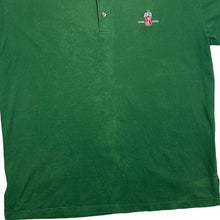 Load image into Gallery viewer, Vintage BECK'S Beer Promo Embroidered Mini Logo Faded Green Henley Button T-Shirt