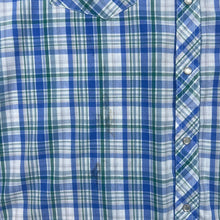 Load image into Gallery viewer, Vintage 90's Cowboy Western Plaid Check Pearl Snap Popper Short Sleeve Shirt