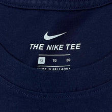 Load image into Gallery viewer, Nike "The Nike Tee" Embroidered Mini Logo Short Sleeve Navy Blue Cotton T-Shirt