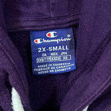 Load image into Gallery viewer, Champion Classic Embroidered Big Logo Spellout Purple Pullover Hoodie