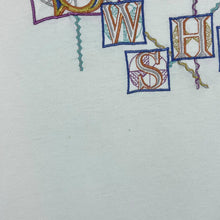 Load image into Gallery viewer, Vintage 90's THE SWEATER SHOP Embroidered Spellout White Single Stitch T-Shirt