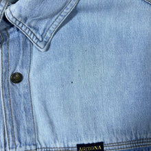 Load image into Gallery viewer, Vintage Arizona Cowboy Western Light Blue Denim Popper Long Sleeve Shirt