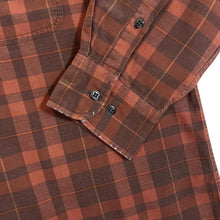 Load image into Gallery viewer, Vintage Timberland Brown Orange Plaid Check Long Sleeve Button-Up Cotton Shirt