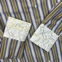 Load image into Gallery viewer, Focus Multi Striped Patterned Western Style Long Sleeve Shirt