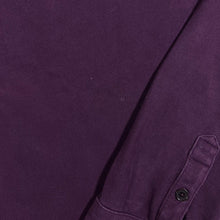 Load image into Gallery viewer, Barbour Embroidered Logo Corduroy Cord Trim Burgundy Long Sleeve Rugby Polo Shirt