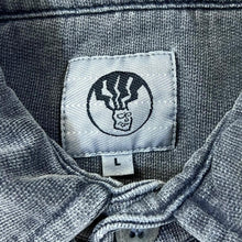 Load image into Gallery viewer, Early 00's FATFACE "Dont' Trust Anyone" Spellout Graphic Collared Button Sweatshirt